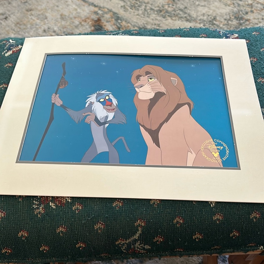 Disney’s The Lion King exclusive commemorative lithograph from the Disney store